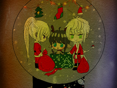 [오로치, 유리, 미츠히데]성탄기념 포카포카한 거 하나.