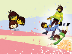 [언더테일&델타룬] 그저 휴먼즈를 그렸을 뿐인 낙서북(+엽서 그림)