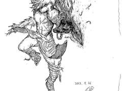 옛날 자캐 낙서