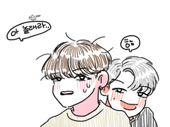 더죠랑 서로 그림 바꿔서 그리기 1