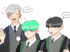 슬데 지민,윤기랑 래클 남준