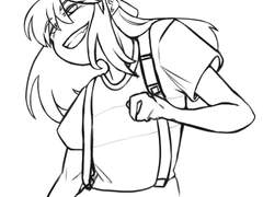 잠뜰님 캐 고찰 낙서 +밤보눈 경찰과 퇴마사 낙서