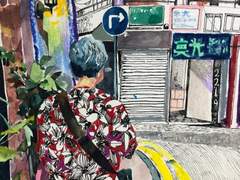 소호 거리의 할머니