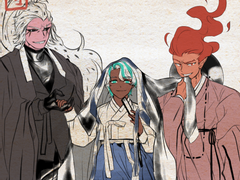 저희 아가씨 가시는 길 호위 두어명은 있어야 가오가 살지 않겠읍니까.