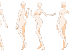 여성 디자인 바디 신 포즈 배포