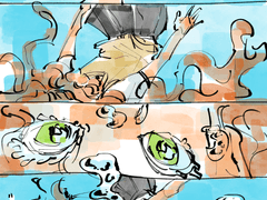 태양이 비치는 바다에서