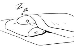 뱀 이불 덮어주는 만화