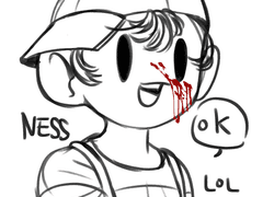 SSBU log (Ness, Villager)