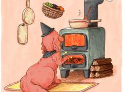 마녀 할머니와 요리하는 강아지