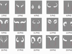 뿔 이미지 소스 20종-유료소스