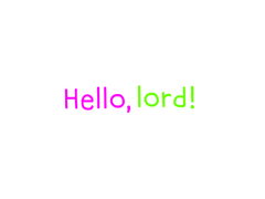 Hello, lord!