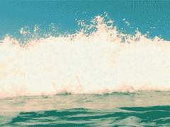 여름 날의 물 속으로.