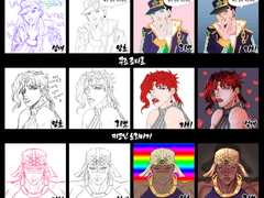 JJBA ｜최애캐 4인 합작