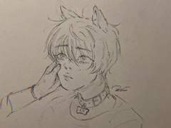 ♡산호님이 그려주신 늑대수인혁재 선물♡