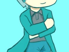 진짜 시안색으로 시안이를 그리면 어떻게 될까