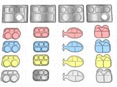 [스케치업] 성인, 학생 식판/ 어린이용식판