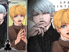 소설 표지처럼 그려 봄