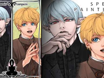 소설 표지처럼 그려 봄