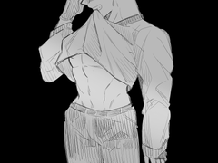 한유진 크롭티 챌린지 낙서