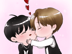 손 탄 강아지 뀨