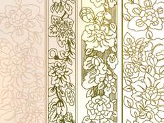 모란꽃 문양브러쉬 3 set (업그레이드)