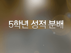 5학년 성적 분배 안내