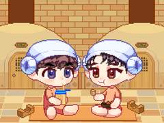 찜질방 도트 고정틀