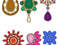 장신구 브러시 24종 &CLIP 파일 이미지 12종 -유료소스