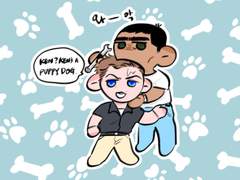 🕶: 켄이요? 강아지처럼 순해요.