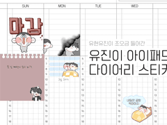 유현유진 아이패드 다이어리 스티커