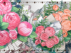 [유료소재] 라넌큘러스 꽃브러쉬+꽃다발소스