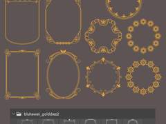 골드장식 #02 포토샵브러쉬 & AI & PNG