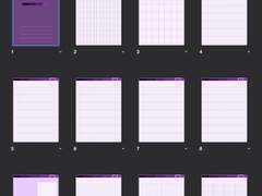 굿노트 속지 - 플래너 + 필기노트(세로/라벤더)