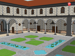 유럽풍 중앙 정원-스케치업 모델 이용권