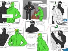 검정X하양, 연두X노랑