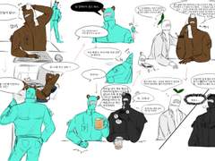 민트X갈색, 검정X하양