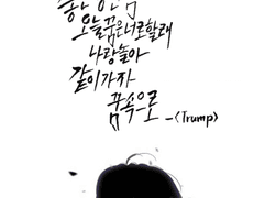 트럼프 캘리그라피(좋은 장난감, 방이 너무 크네)