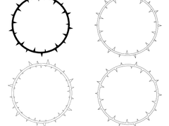 가시 브러시&원형장식&말풍선 21종-유료소스