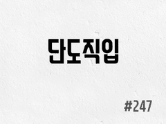 [5부] #247 단도직입