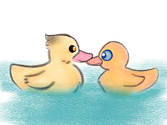 어린 패치 목욕하는 만화