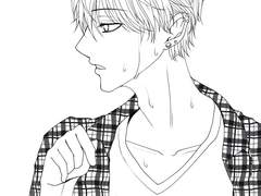 [체크패턴] 옷주름에 자연스러운 체크패턴 흑백 11-15