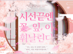 시선 끝엔 꽃잎이 휘날린다