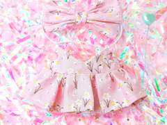 수선화 리본 헤어밴드&원피스 set