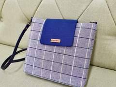 [가방만들기] 회색체크 크로스백만들기