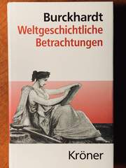 부르크하르트, 세계사적 고찰 읽기