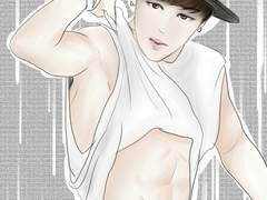 지민 복근 그림 일러