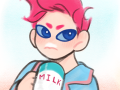 꼬맹아 자기 전에 우유 마시자