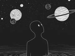 우주에서 바라본 지구는 붉었다.