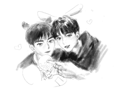 선물받은 왕샤오 그림과 쟌무선이