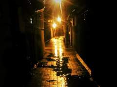 [셈한] 비에 젖은 발가락을 꼼지락거렸다.